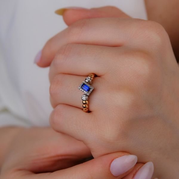 0,39 Karat Rose Safir Elmas Yüzük