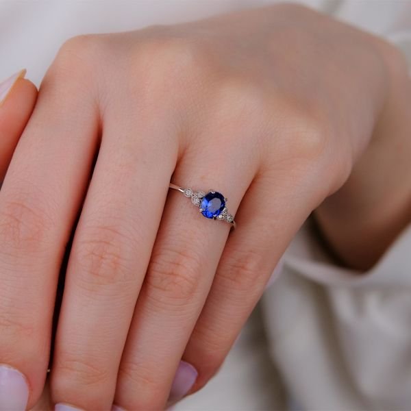 0,69 Karat Safir Pırlanta Yüzük
