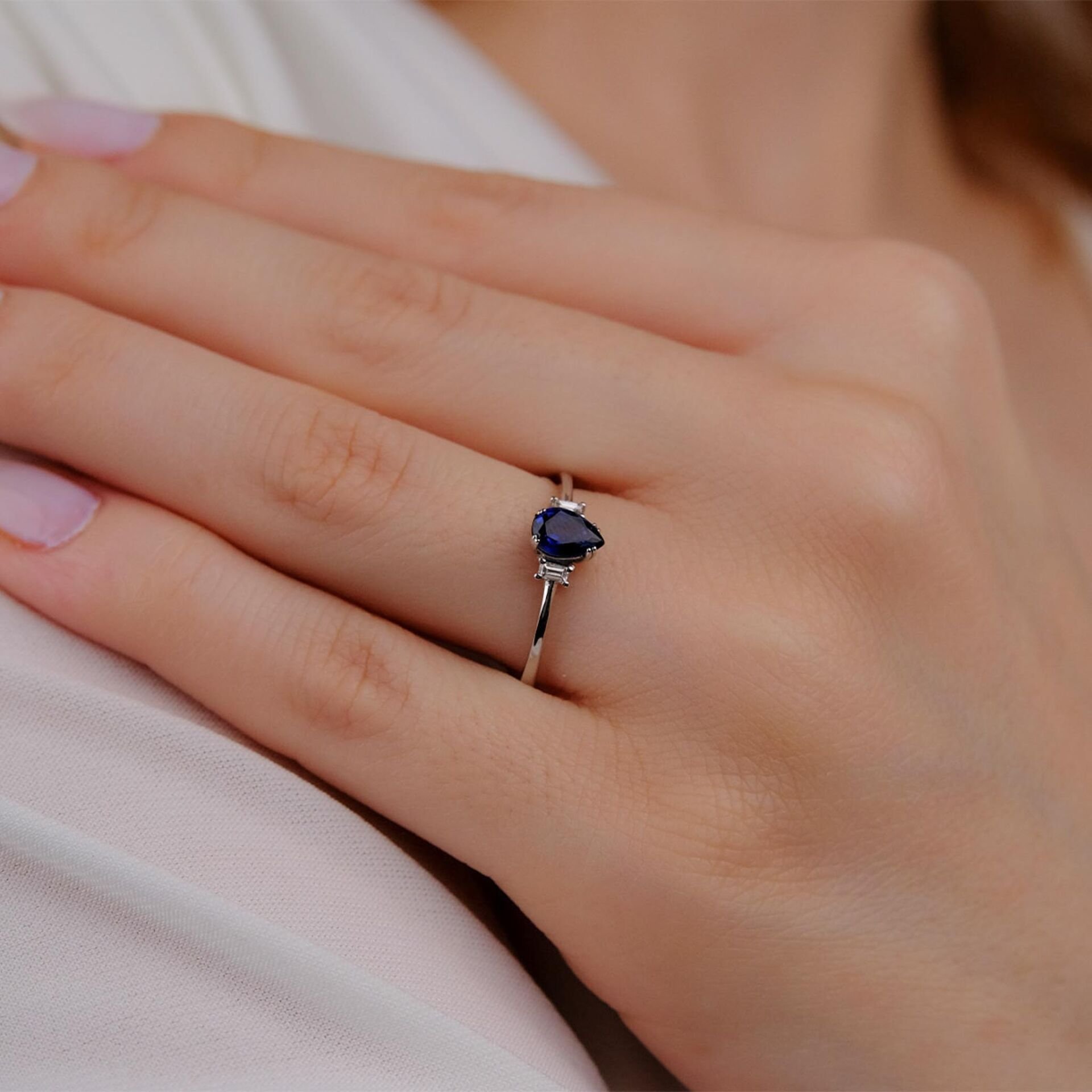 0,61 Karat Safir Pırlanta Yüzük