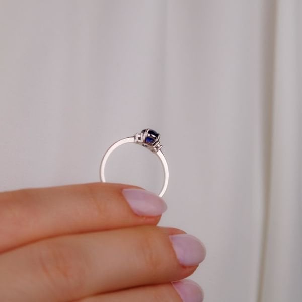 0,95 Karat Safir Pırlanta Yüzük
