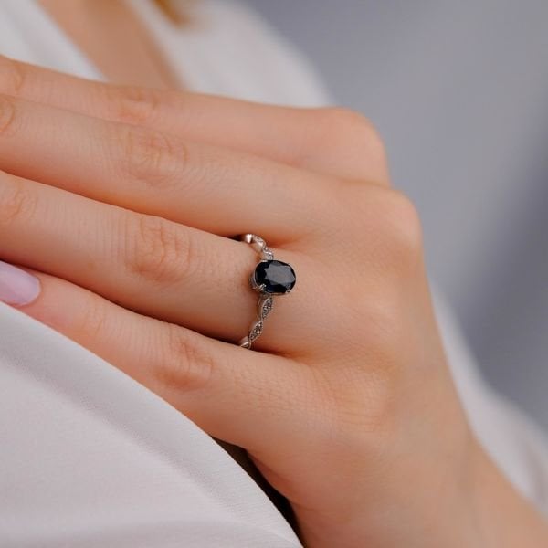0,41 Karat Safir Pırlanta Yüzük