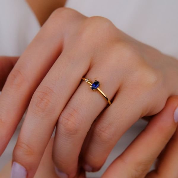 0,34 Karat Safir Rose Pırlanta Yüzük