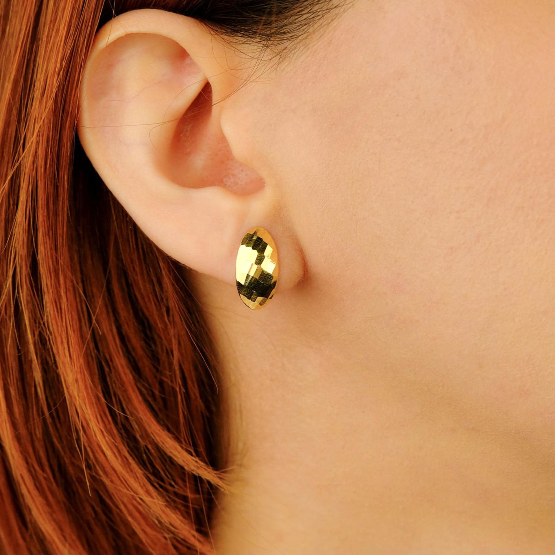 Bombeli Klipsli Küpe 14 Ayar