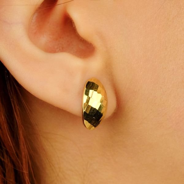 Bombeli Klipsli Küpe 14 Ayar