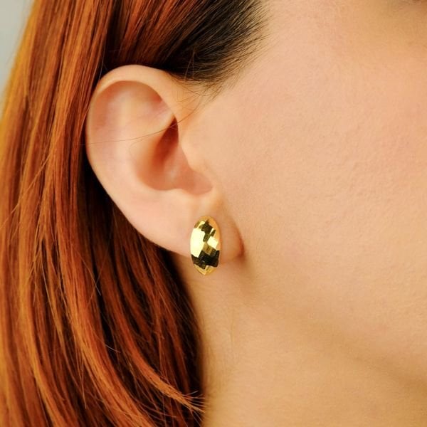 Bombeli Klipsli Küpe 14 Ayar