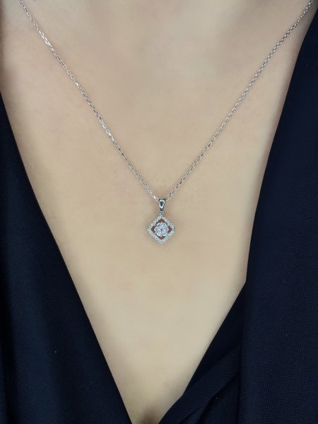 0,15 Karat İllüzyon Pırlanta Kolye