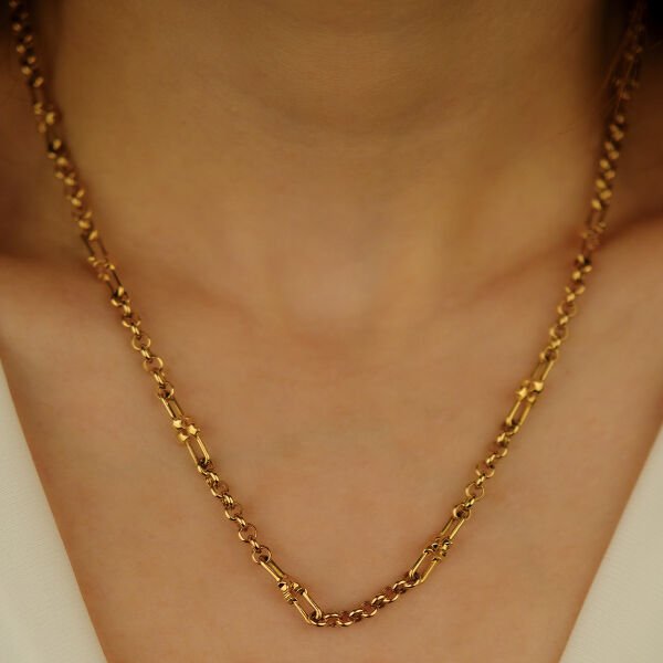 Tasarım Zincir Kolye 14 Ayar