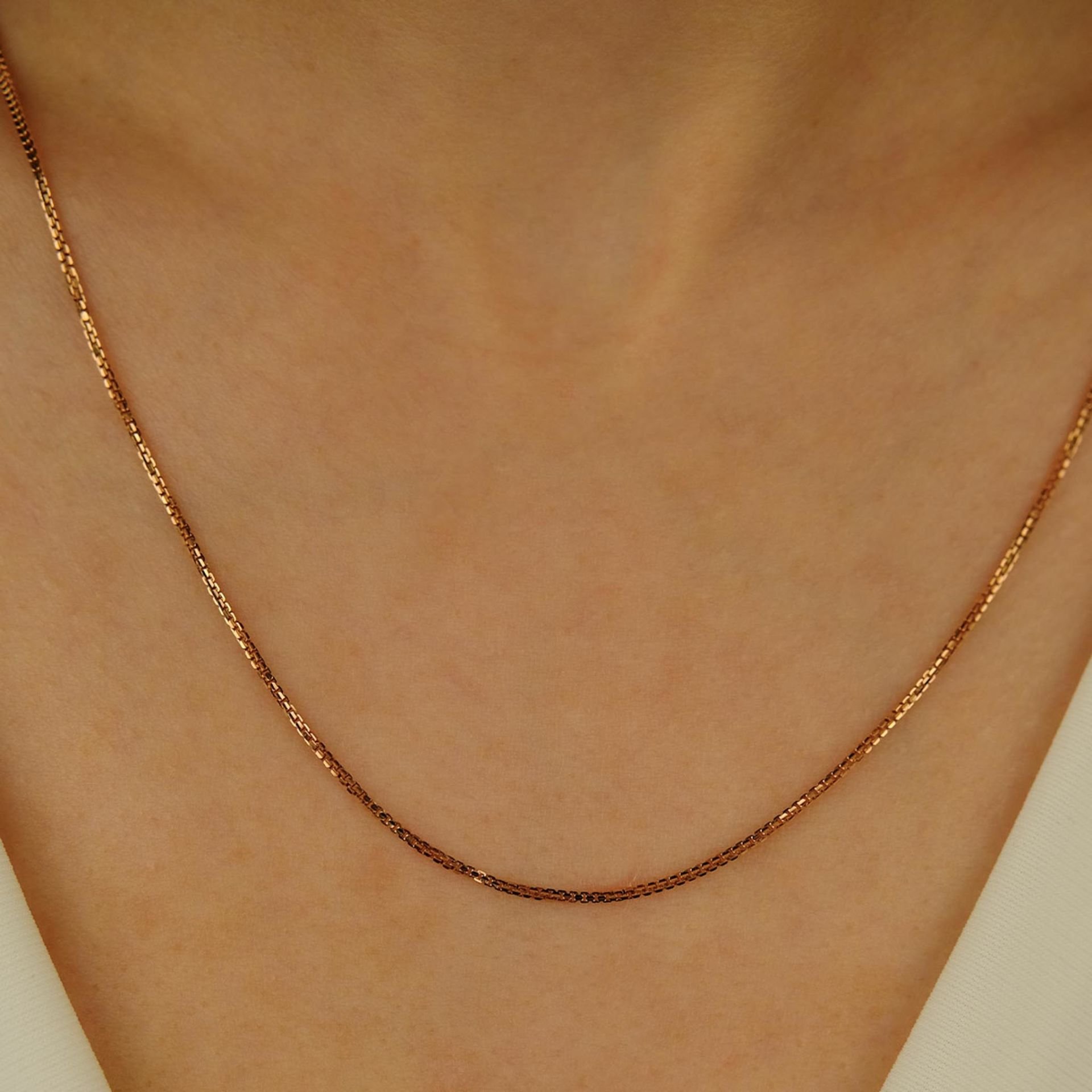Rose Gold Altın Zincir Kolye 14 Ayar