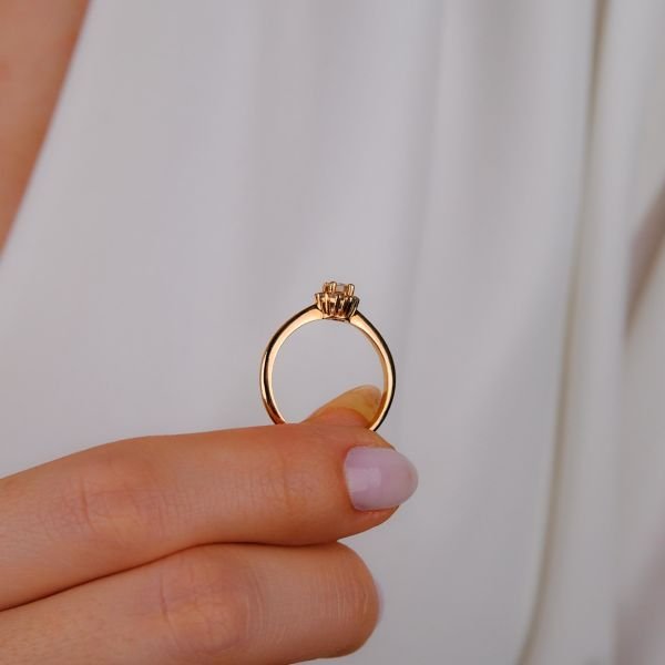 0,22 Karat Vintage Rose Pırlanta Yüzük